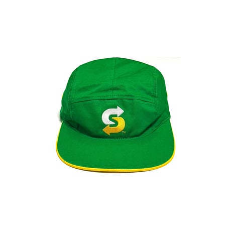 【USED】00's SUBWAY Logo Jet Cap Green × Yellow