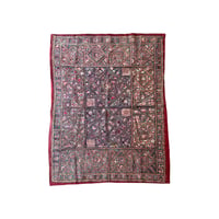 【USED】70's-80's Vintage Kutch Patchwork Mirror Embroidery Tapestry, Gujarat, India