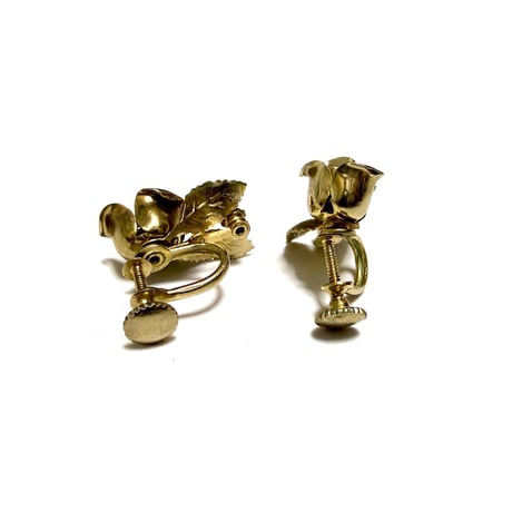 【BOOMBABA BOUTIQUE】(No.13) Rose Earrings Gold-filled
