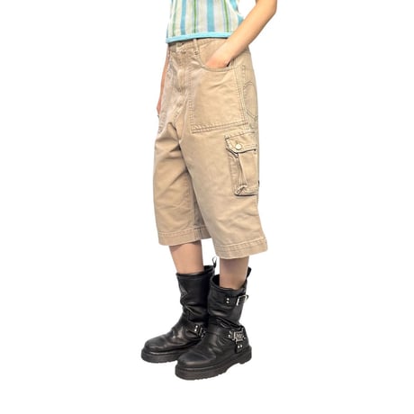 【USED】90's HYSTERIC GLAMOUR Duck Canvas Wide Cargo Shorts