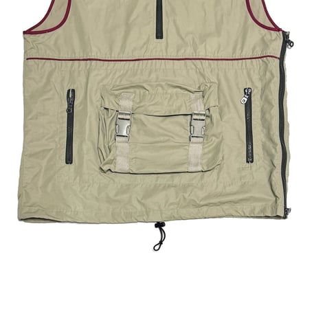 【USED】90's-00's A Sport Technical Hooded Anorak Vest Beige