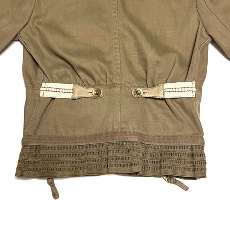 【USED】00's DIESEL Zip Design Cropped Cotton Tailored Jacket