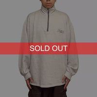 【USED】90's ASICS Half-Zip High Neck Sweatshirt Made in Italy