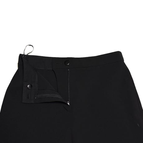 【USED】00's CHANEL UNIFORM Wide Flared Trousers Black