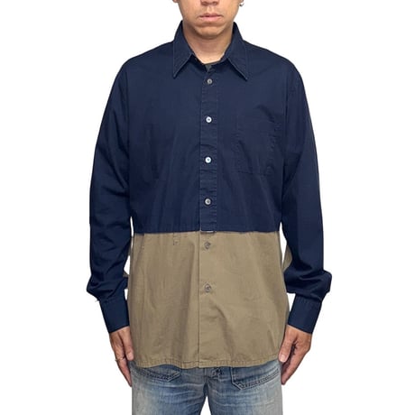 【USED】90's-00's DIRK SCHONBERGER Reconstructed Docking Cotton Shirt