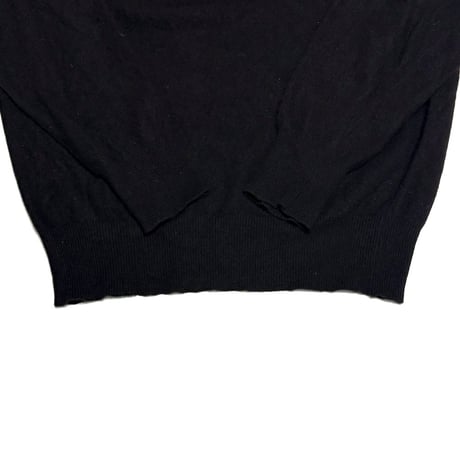 【USED】80's Hogg of Hawick Cashmere L/S Knit Polo Black