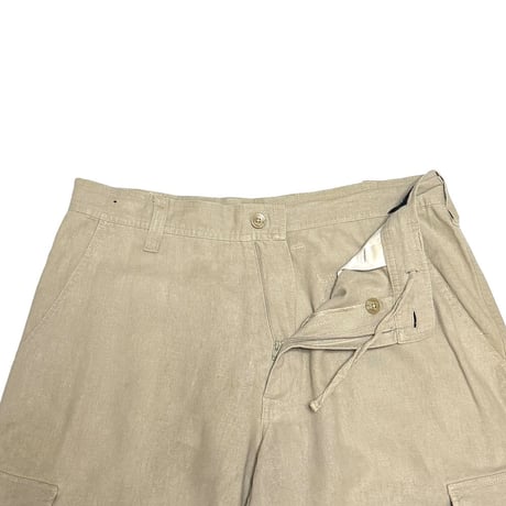 【USED】00's Trust Linen Blend Cargo Shorts Beige