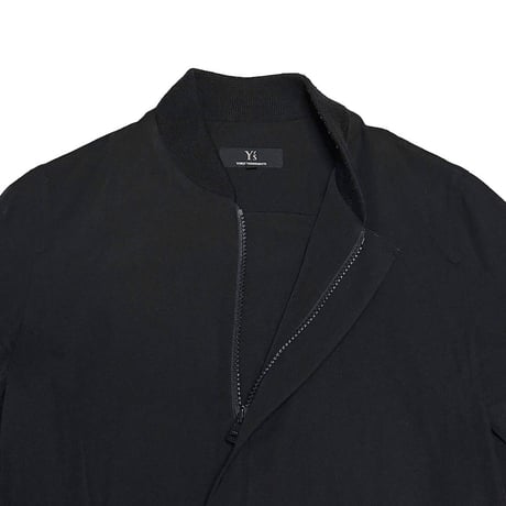 【USED】00's Y’s Yohji Yamamoto 2007ss Bomber × Skirt Docking Zip Coat Black
