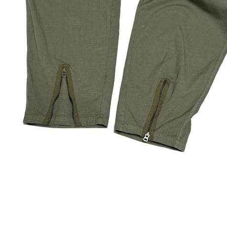 【USED】00's STUSSY Mixed Fabric Ripstop Flight Cargo Pants Olive