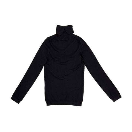 【USED】JUNYA WATANABE COMME des GARÇONS AD2008 Inside-Out Wool Turtleneck Knit Sweater Black