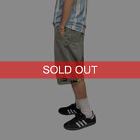 【USED】90's-00's BUGLE BOY Ripstop Tactical Cargo Shorts Olive Gray