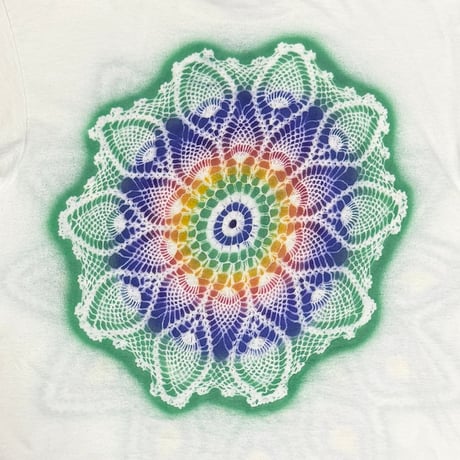 【USED】80's-90's Psychedelic Kaleidoscope Airbrush Print T-shirt