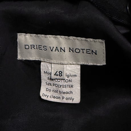 【USED】90's-00's DRIES VAN NOTEN Black Double-Breasted Half Coat
