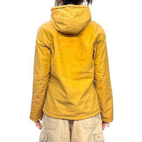 【USED】90's JASHU Psychedelic Hooded Pullover Jacket Mustard Made in Nepal