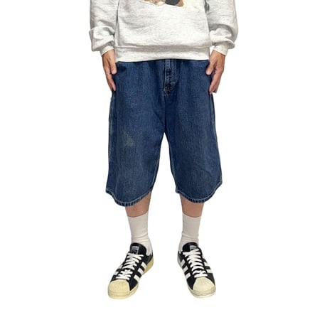 【USED】00's CK Calvin Klein Jeans Denim Painter Shorts Indigo