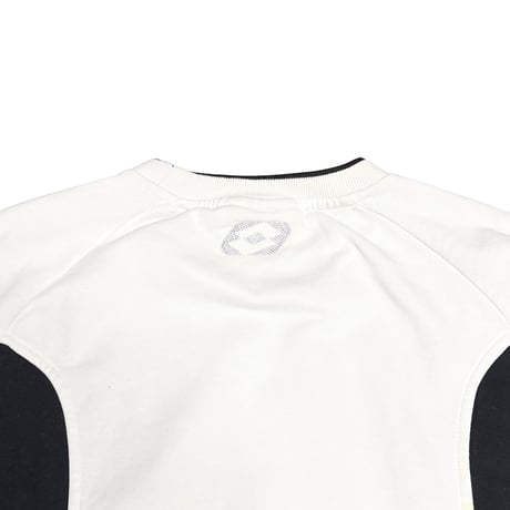 【USED】00's Lotto Italian Sport Design Panel Sweatshirt White / Black