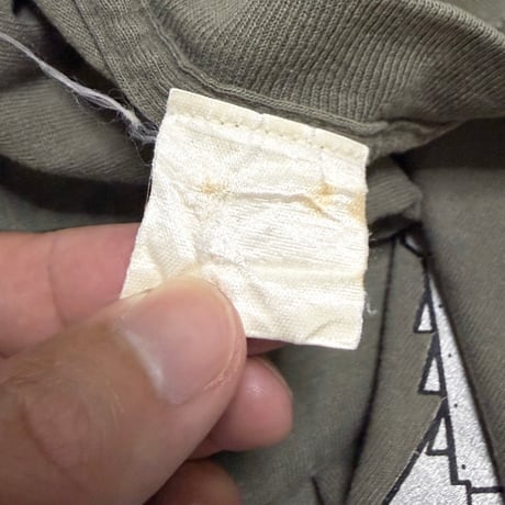 【USED】90's HAZ-MAT Robot Graphic T-shirt Olive