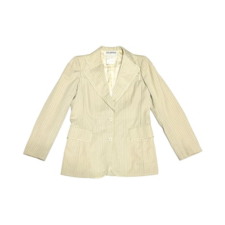 【USED】70's TED LAPIDUS Pinstripe Tailored Jacket Ivory
