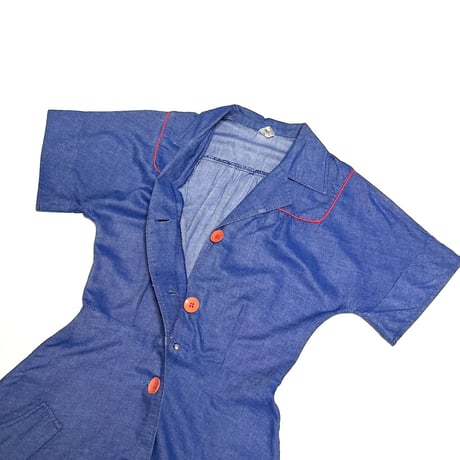 【USED】70's–80's Chambray Sailor Dress