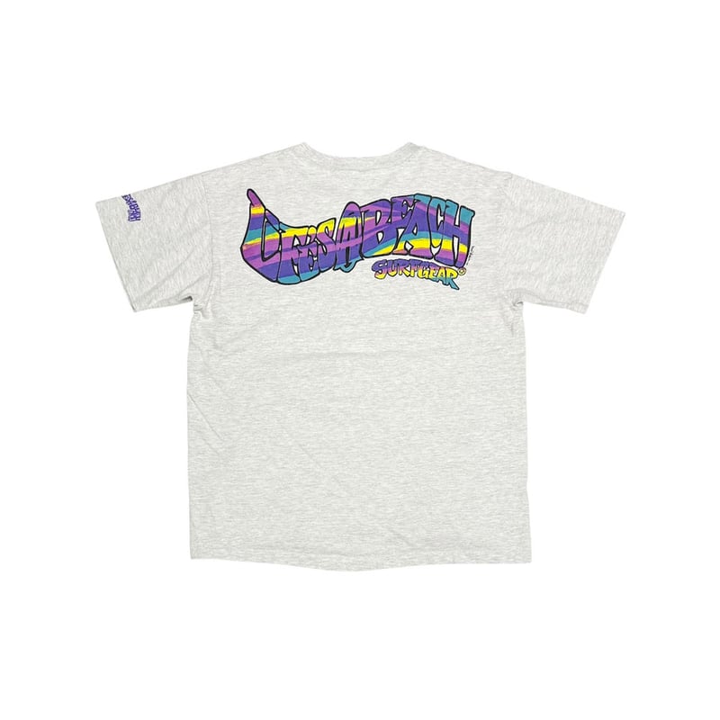 USED】90's Life's a Beach Rainbow Back Logo Pri