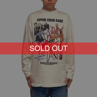 【USED】80's-90's "COVER YOUR EARS" UK Dance Culture Graphic L/S T-shirt
