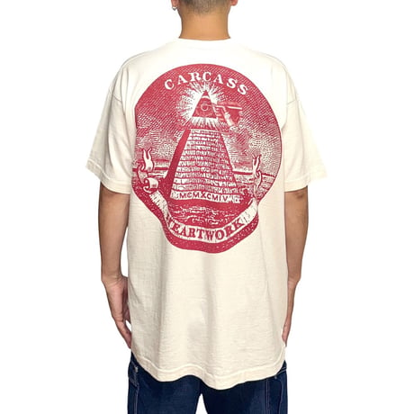【USED】90's Carcass “Heartwork” T-shirt Ivory