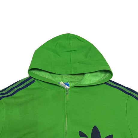 【USED】70's adidas VENTEX Trefoil Hooded Track Jacket Green Made in France