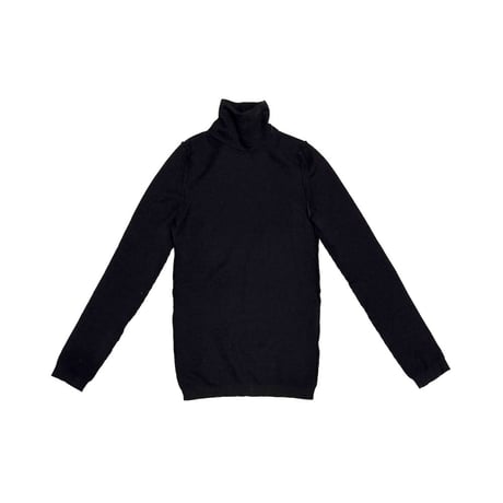 【USED】JUNYA WATANABE COMME des GARÇONS AD2008 Inside-Out Wool Turtleneck Knit Sweater Black