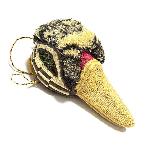【USED】Panama Embera Handwoven Palm Fiber Bird Mask