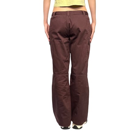 【USED】00's NIKE Herringbone Cotton Cargo Pants Bordeaux Brown