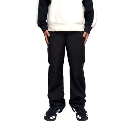 【USED】00's EURO NIKE Cotton Blend Drawcord Track Pants Black