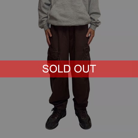 【USED】90's W.&L.T. Cyber Cargo Pants Brown