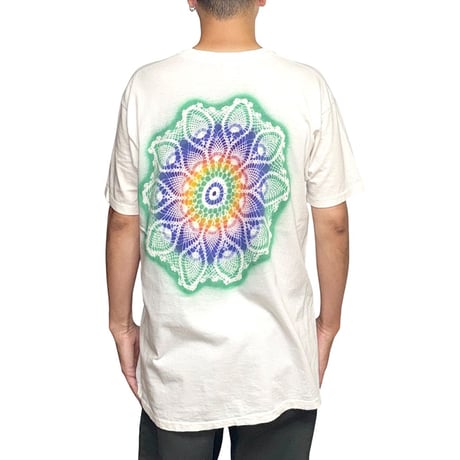 【USED】80's-90's Psychedelic Kaleidoscope Airbrush Print T-shirt