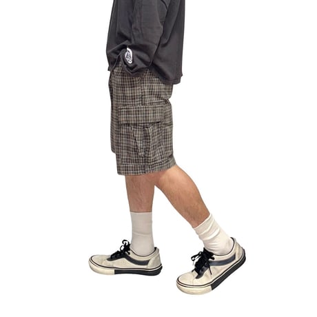 【USED】00's Eddie Bauer Plaid Cargo Shorts
