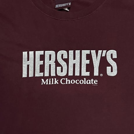 【USED】00's HERSHEY’S Logo Print T-shirt Chocolate Brown