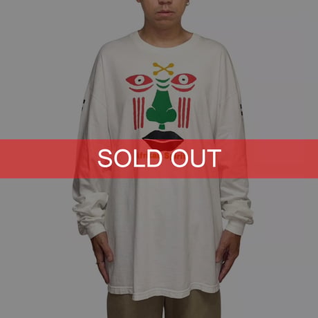 【USED】90's MOSHOOD “Afrikan Spirit” Graphic Long Sleeve T-shirt