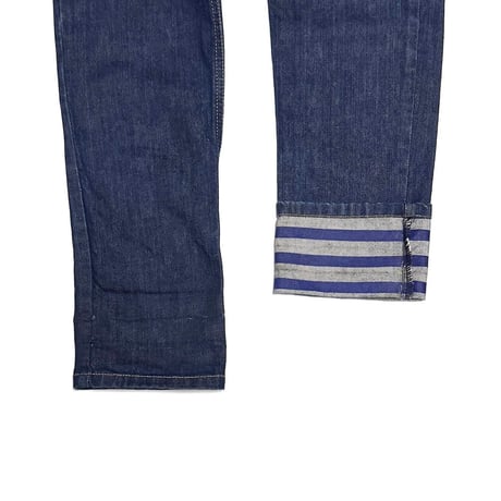 【USED】00's Jean Paul GAULTIER × LA REDOUTE Striped Selvedge Turn-Up Denim Pants