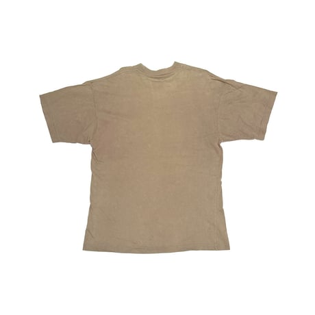 【USED】90's EURO NIKE Embroidered Swoosh Logo T-shirt Brown Beige