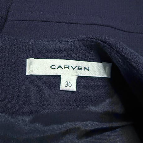 【USED】CARVEN by Guillaume Henry 2012AW Tailored Lapel Sleeveless Blazer Dress Navy