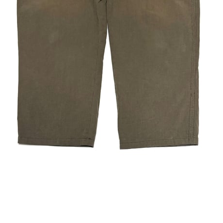 【USED】90's-00's STUSSY Zip Pocket Check Easy Pants Olive Brown