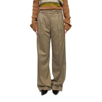 【USED】00's HERMÈS by Jean Paul Gaultier 2-Tuck Virgin Wool Wide Trousers