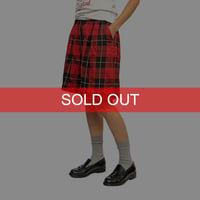 【USED】90'S KAREN SCOTT RED PLAID SHORTS