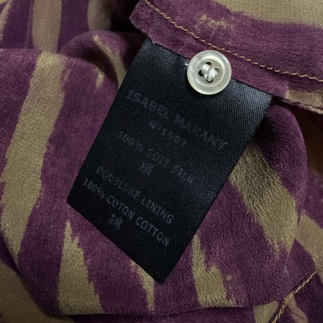 【USED】00's ISABEL MARANT ÉTOILE Abstract Print Silk Blouse