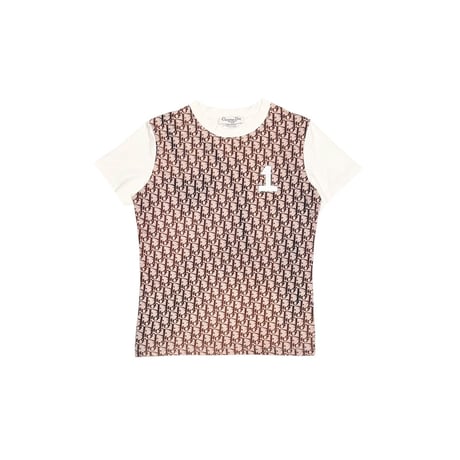【USED】00's Christian Dior by John Galliano 2002SS Trotter “No.1” T-shirt Beige