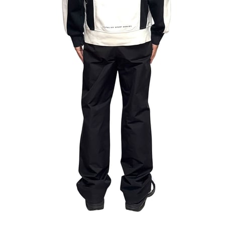 【USED】00's EURO NIKE Cotton Blend Drawcord Track Pants Black