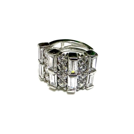 【BOOMBABA BOUTIQUE】(No.33) Sterling w/ Zirconia Earrings 925 sterling silver; zirconia