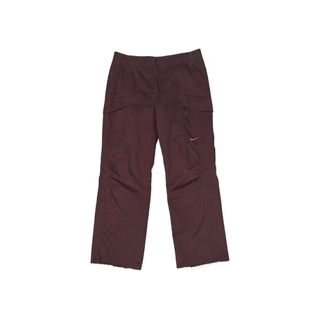 【USED】00's NIKE Herringbone Cotton Cargo Pants Bordeaux Brown