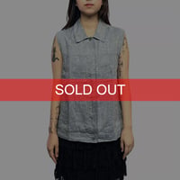 【USED】00s Max Mara WEEKEND LINE LINEN N/S SHIRT VEST