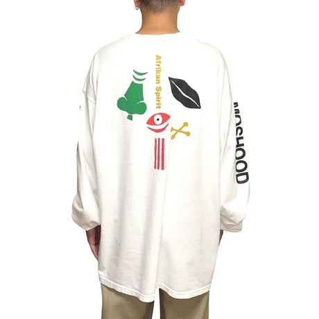 【USED】90's MOSHOOD “Afrikan Spirit” Graphic Long Sleeve T-shirt