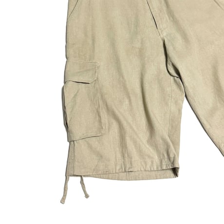【USED】00's Trust Linen Blend Cargo Shorts Beige